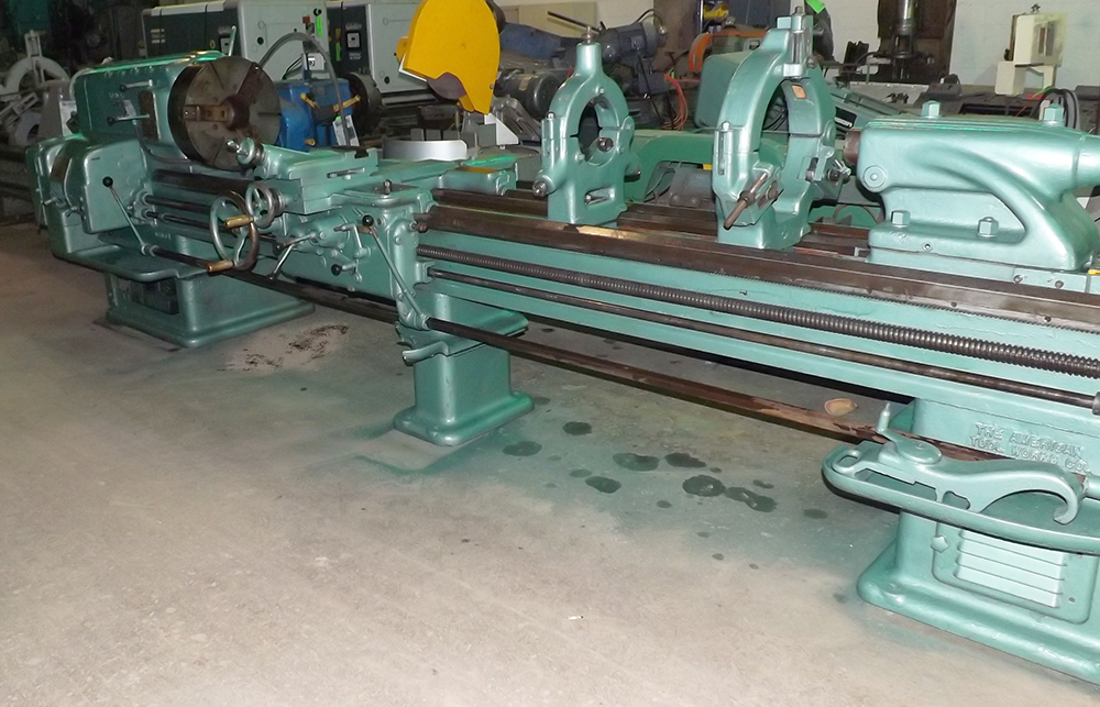 22" x 126" AMERICAN ... LATHE 2-1/4" SPINDLE HOLE